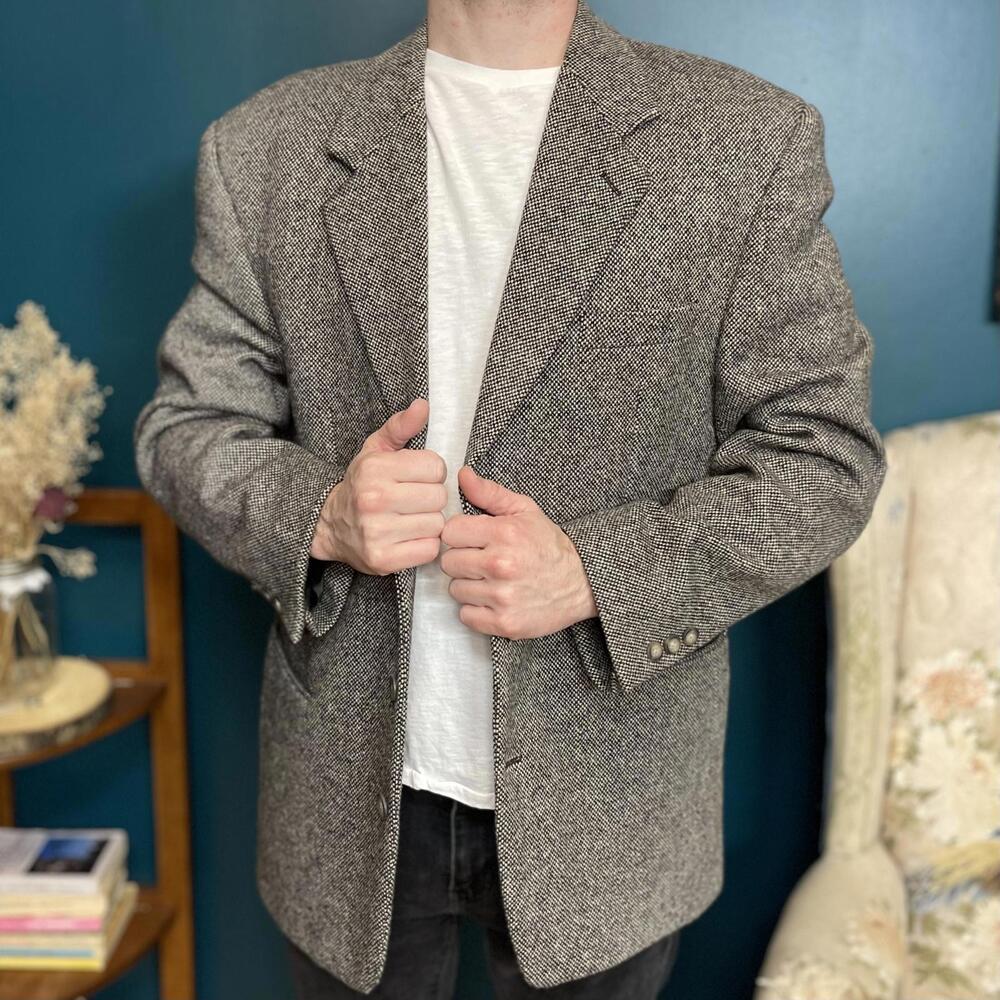 Vintage Protocol 100% Wool Suit Jacket Blazer size 42